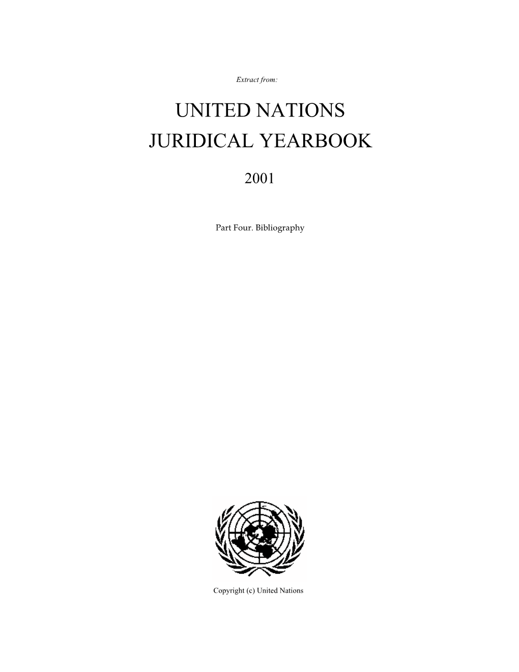 United Nations Juridical Yearbook, 2001