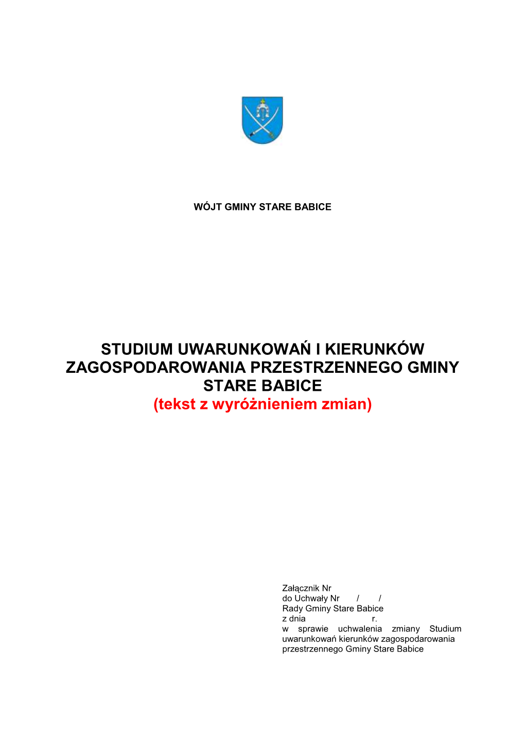 Zmiana Studium Uwarunkowań I Kierunków