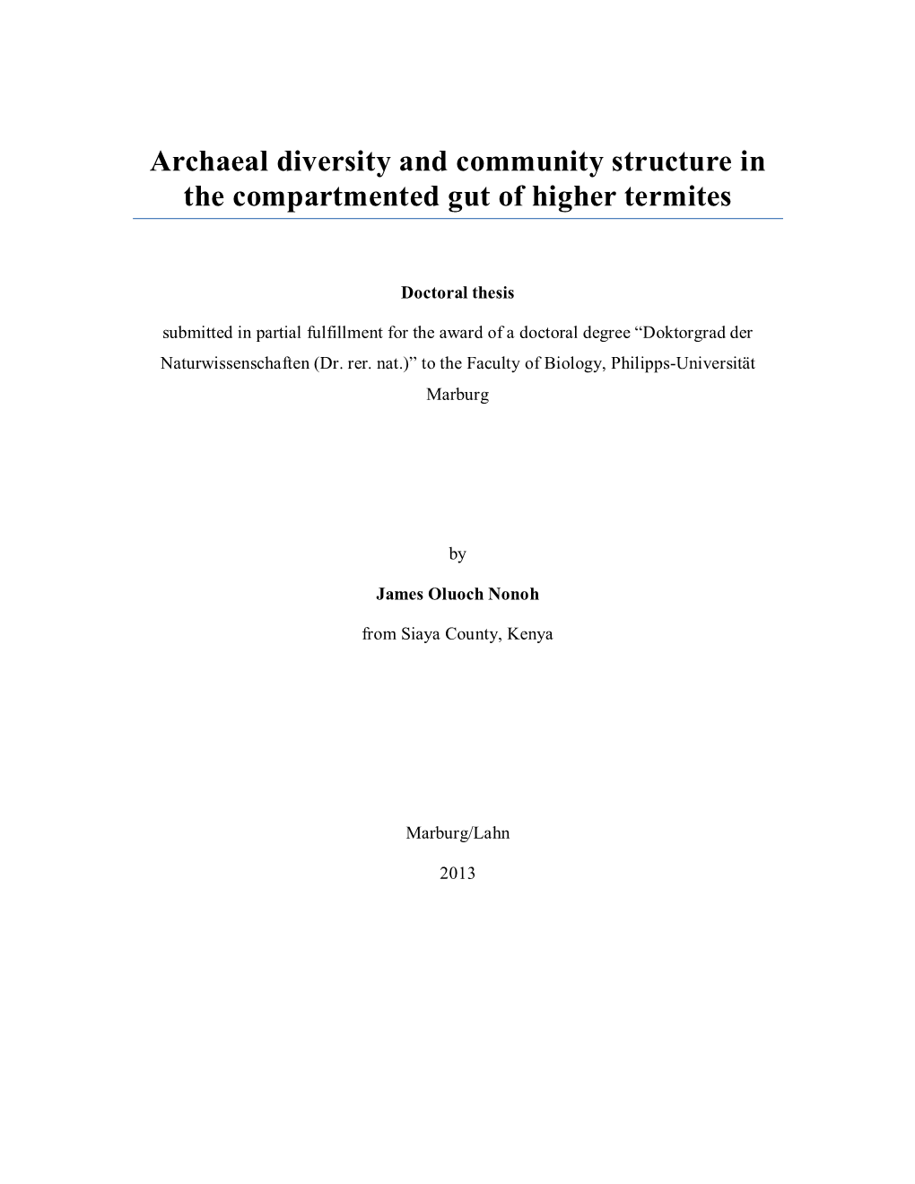 Archaeal Diversity and Community Structure in the Compartmented Gut of Higher Termites