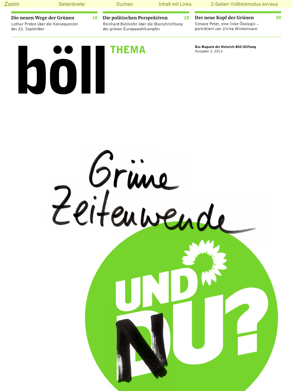 Böll-THEMA 3-2013: Grüne Zeitenwende Und