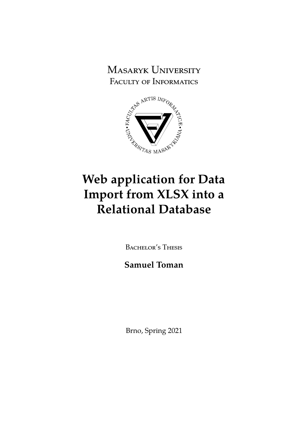 Web Application for Data Import from XLSX Into a Relational Database