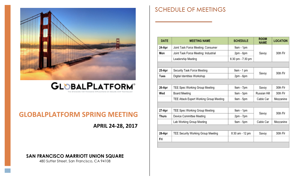 Globalplatform Spring Meeting