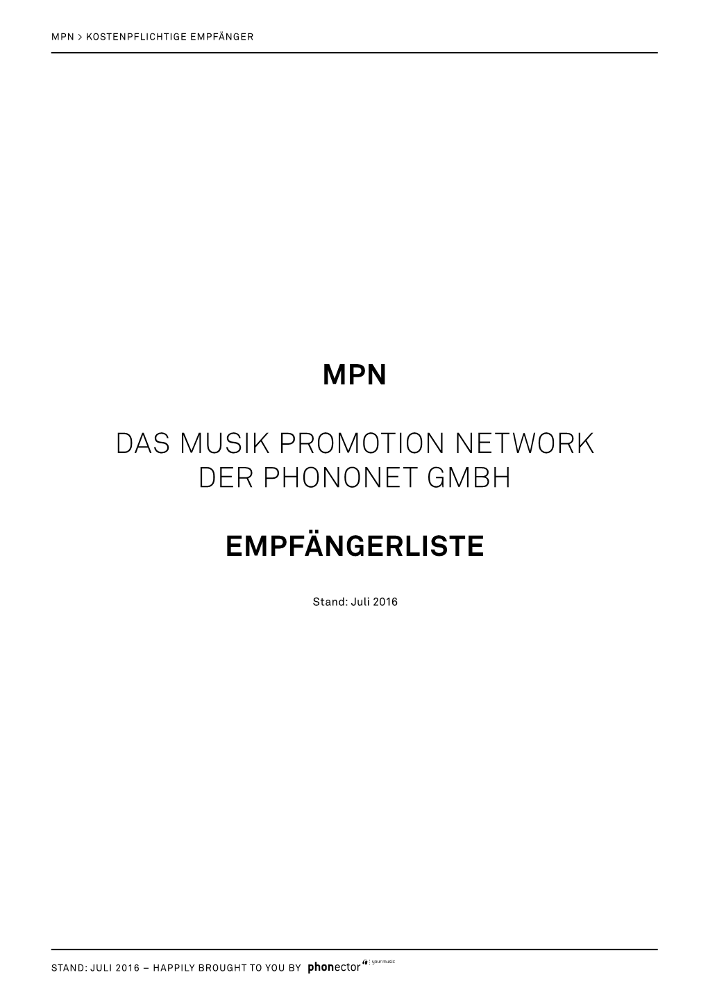 Mpn Das Musik Promotion Network Der