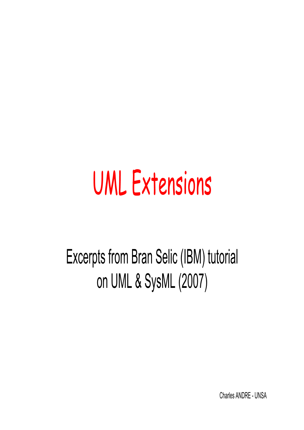 UML Extensions