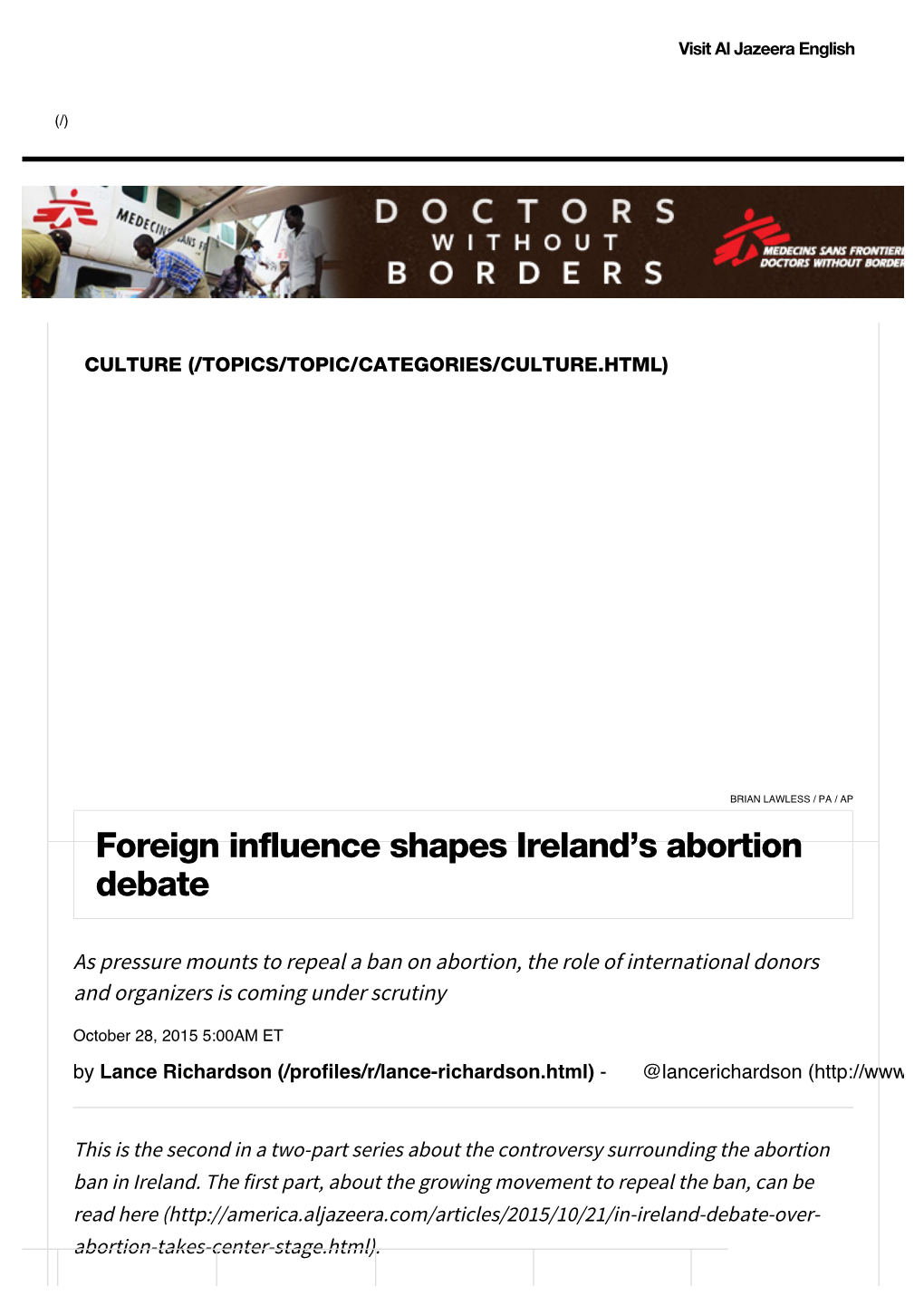 Foreign Influence Shapes Ireland's Abortion