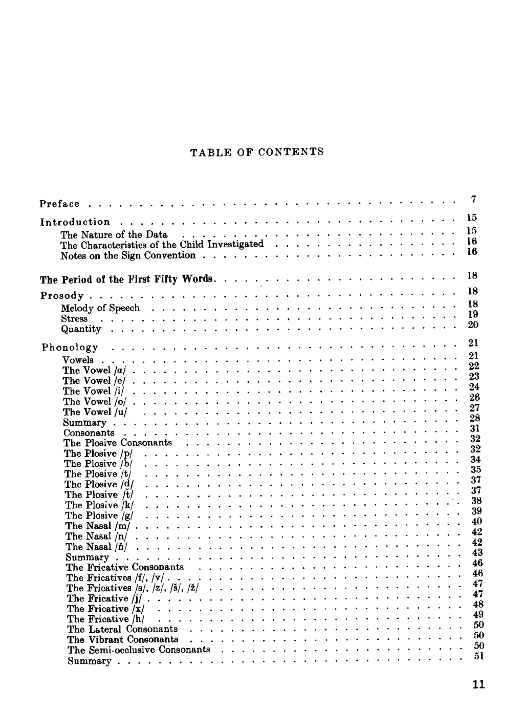 TABLE of CONTENTS Preface Introduction the Nature of the Data
