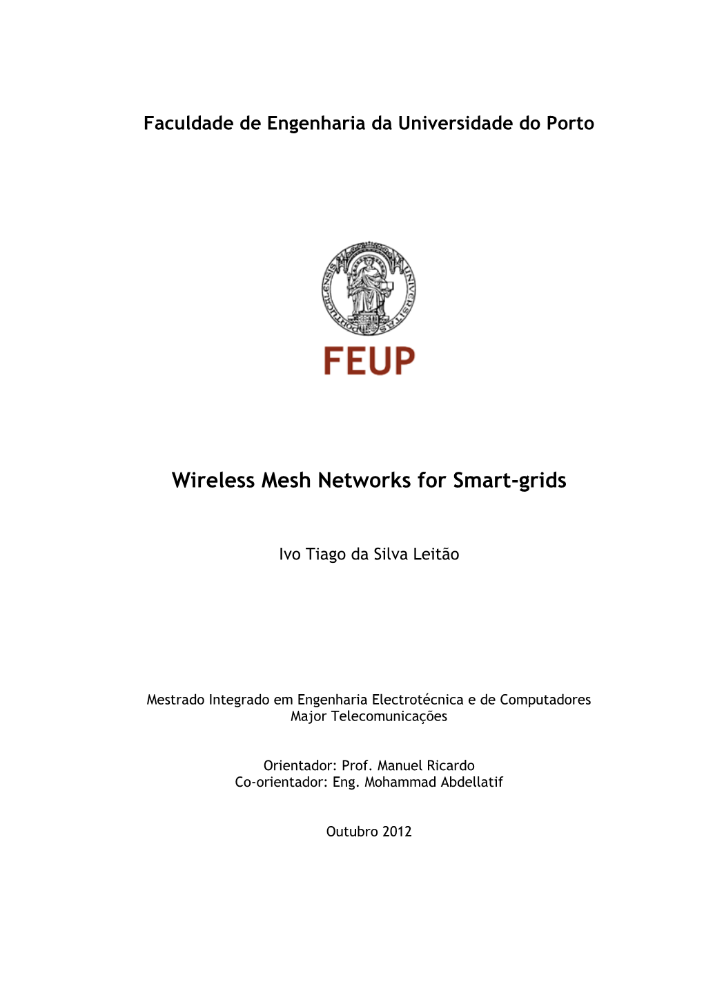 Wireless Mesh Networks for Smart-Grids