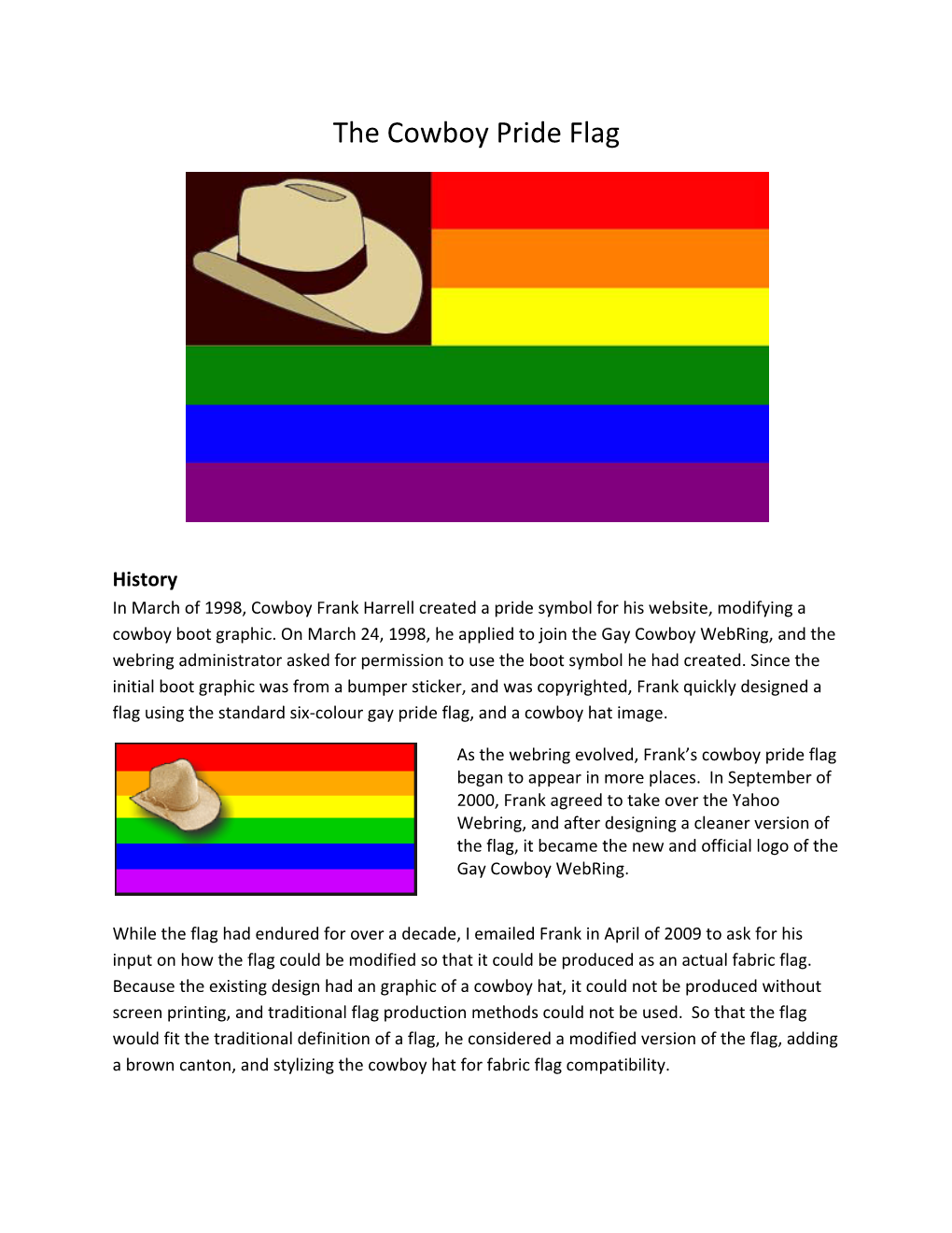 The Cowboy Pride Flag
