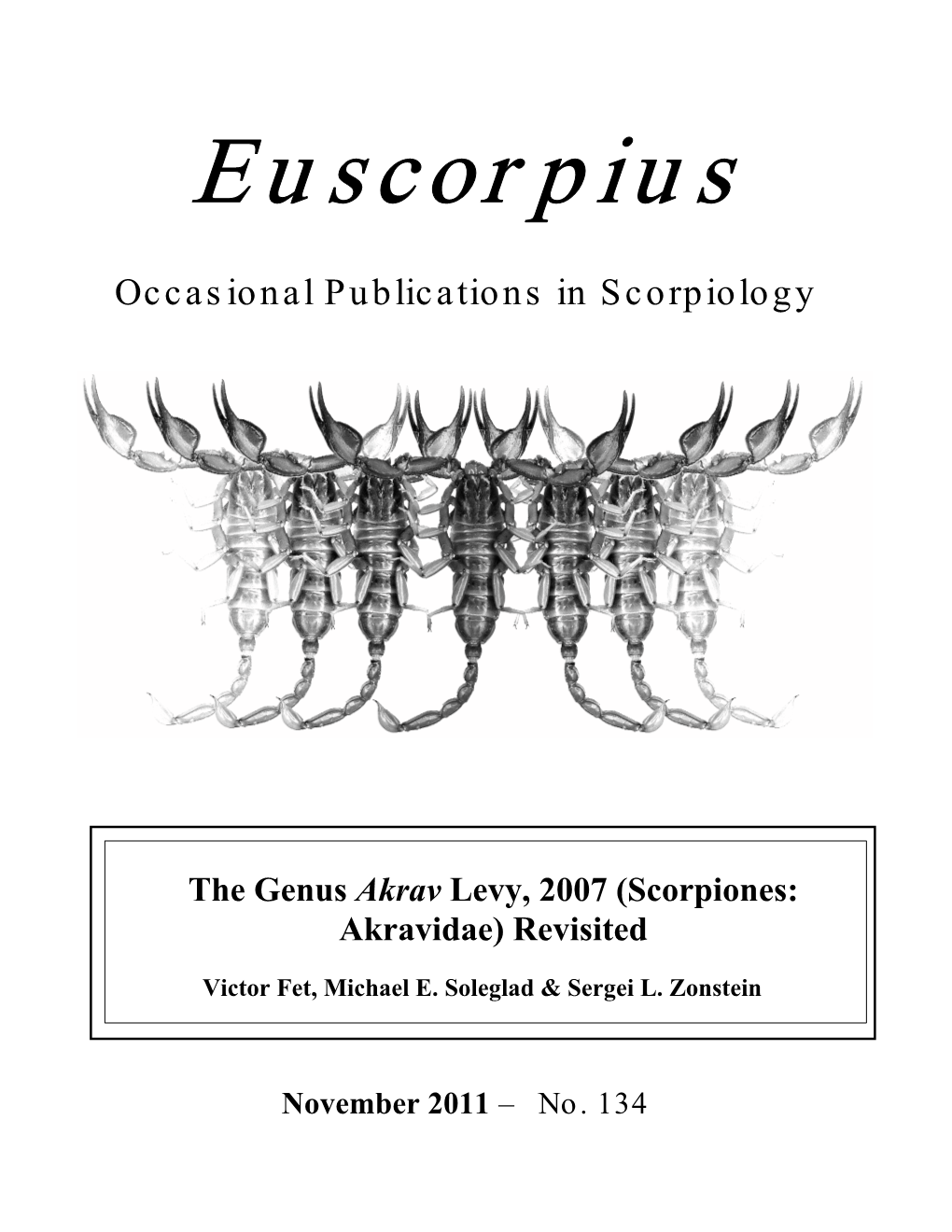 Euscorpius. 2011(134)