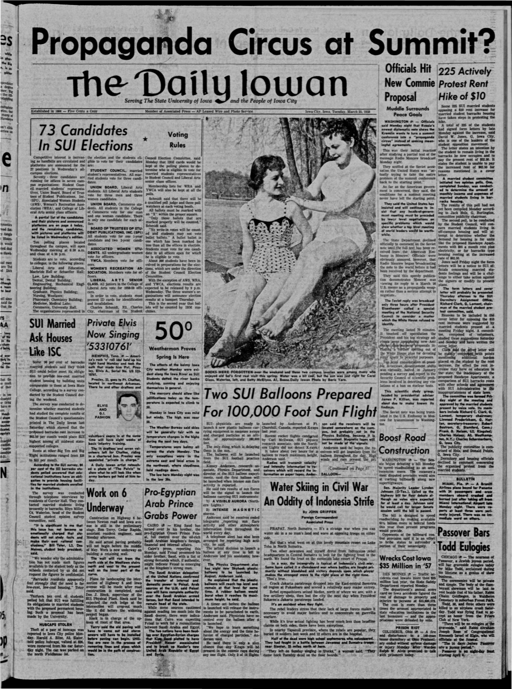 Daily Iowan (Iowa City, Iowa), 1958-03-25