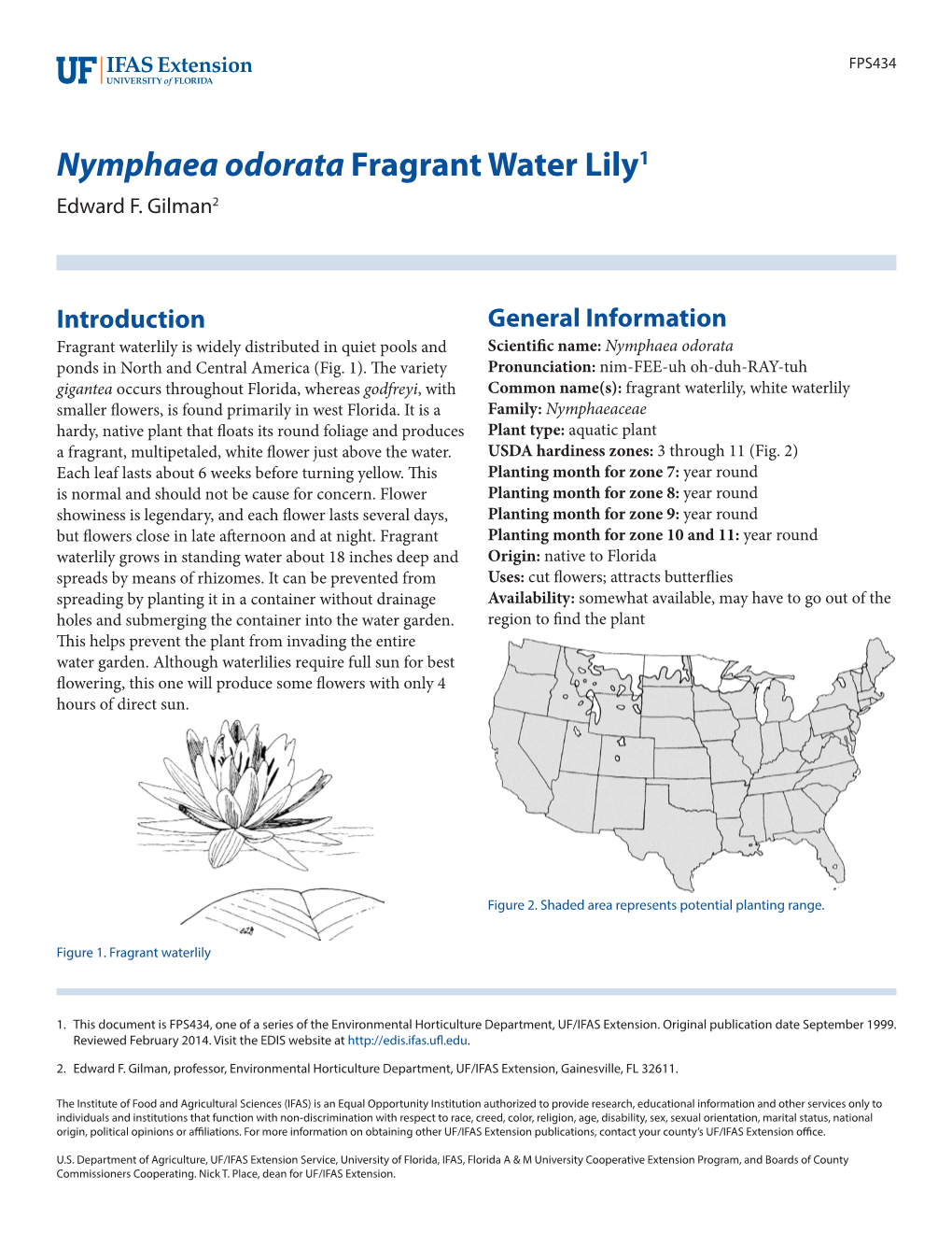 Nymphaea Odorata Fragrant Water Lily1 Edward F