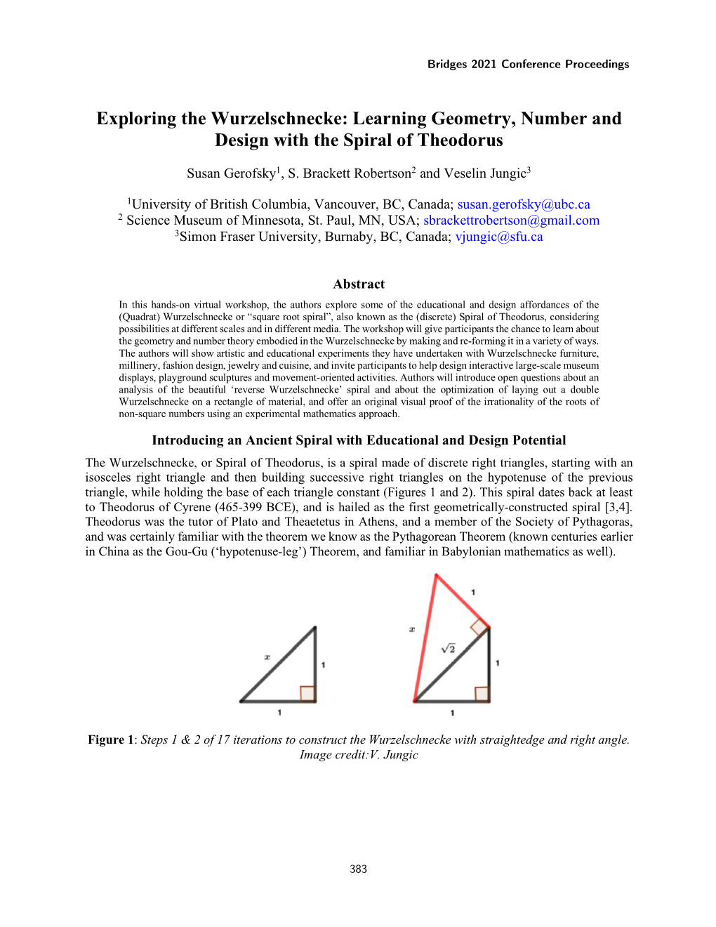 Learning Geometry, Number and Design with the Spiral of Theodorus