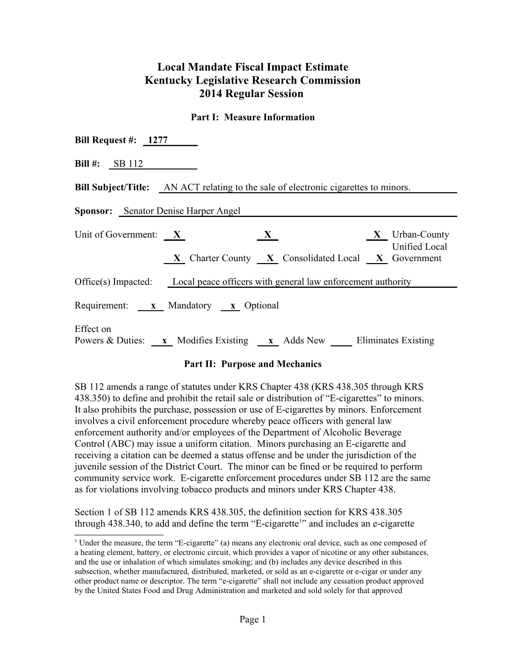 Commonwealth of Kentucky s68