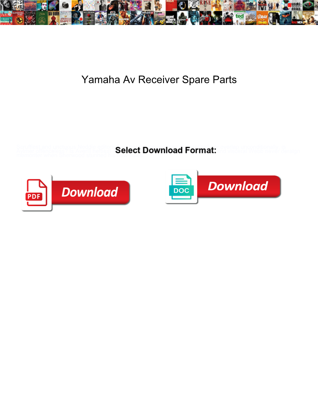 Yamaha Av Receiver Spare Parts