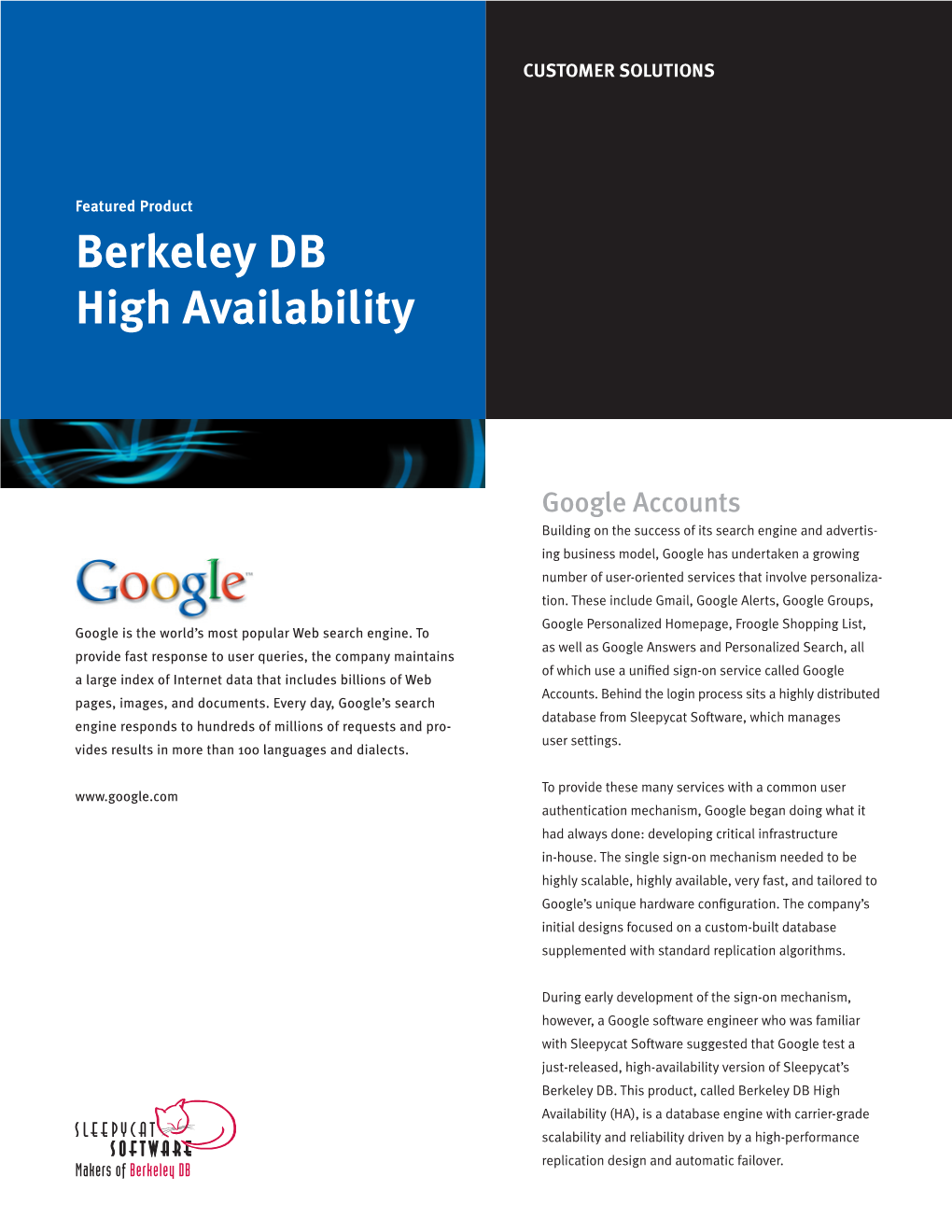 Berkeley DB High Availability