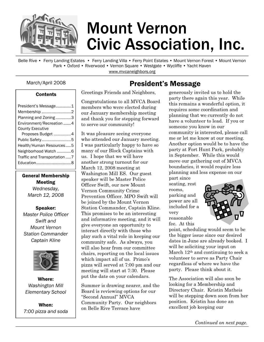 Civic Association, Inc