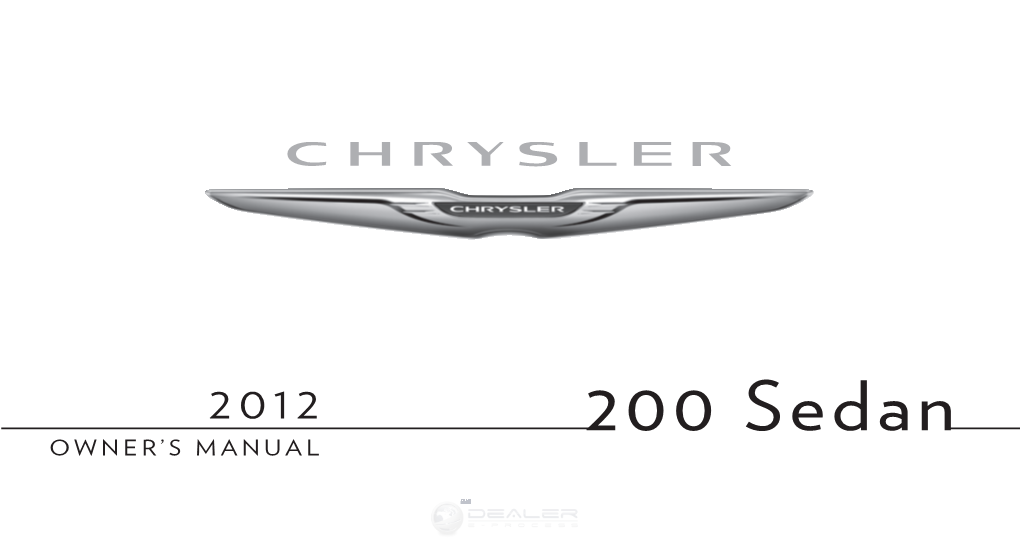 2012 Chrysler 200 Sedan Owner's Guide