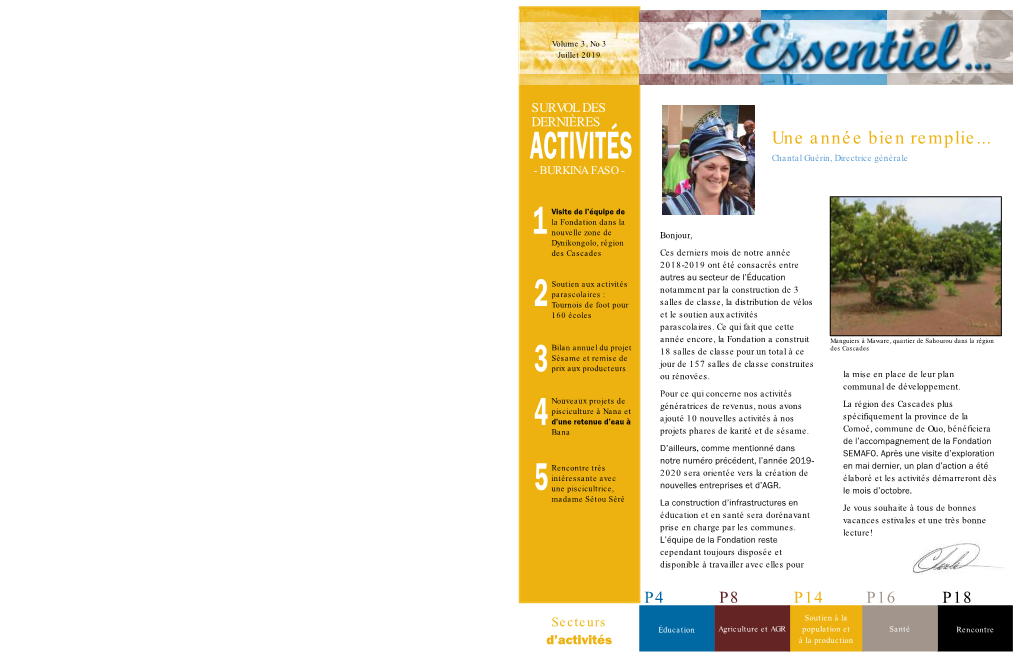 L'essentiel Vol3 No3 – Juillet 2019 – Visuel