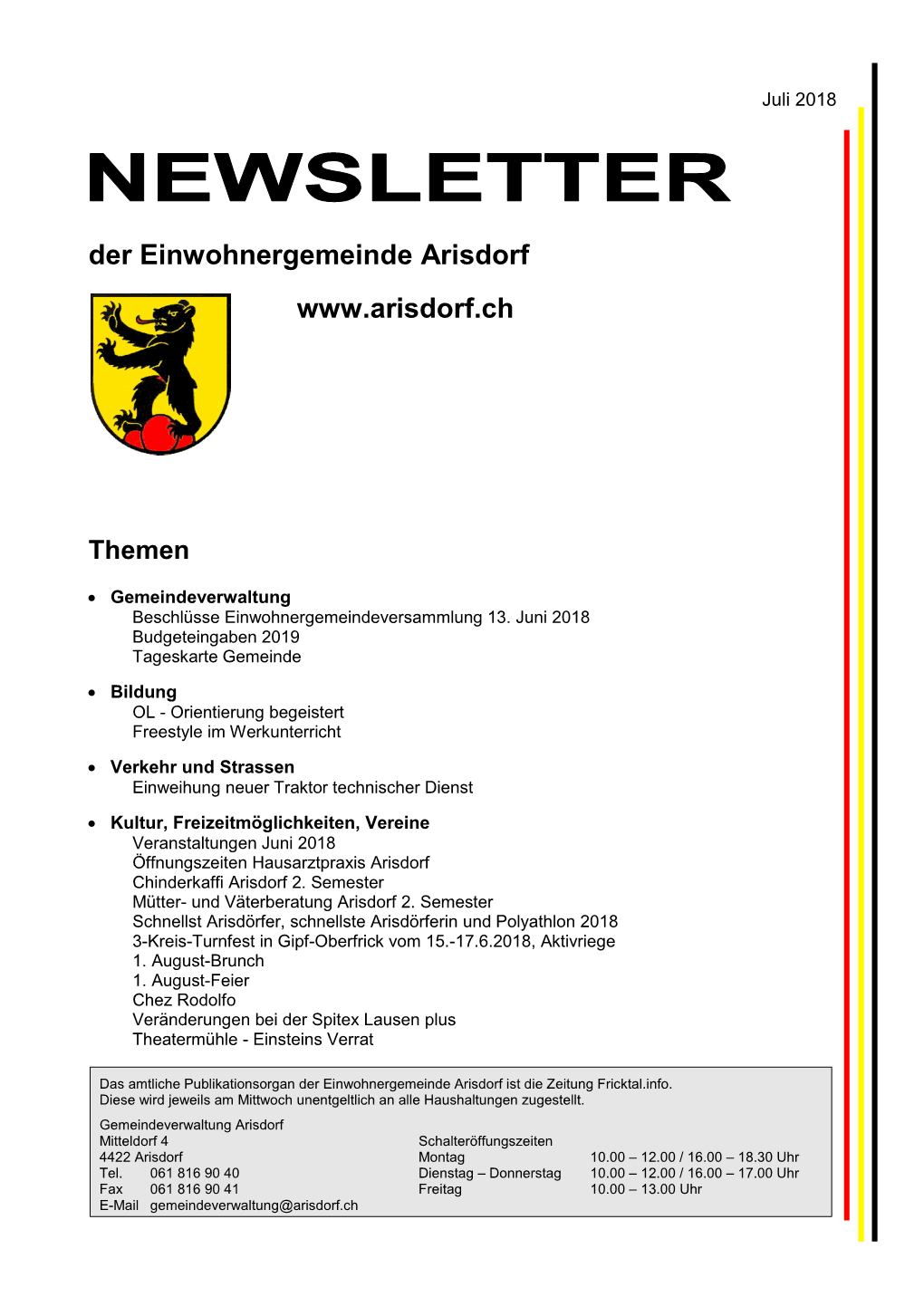 Der Einwohnergemeinde Arisdorf