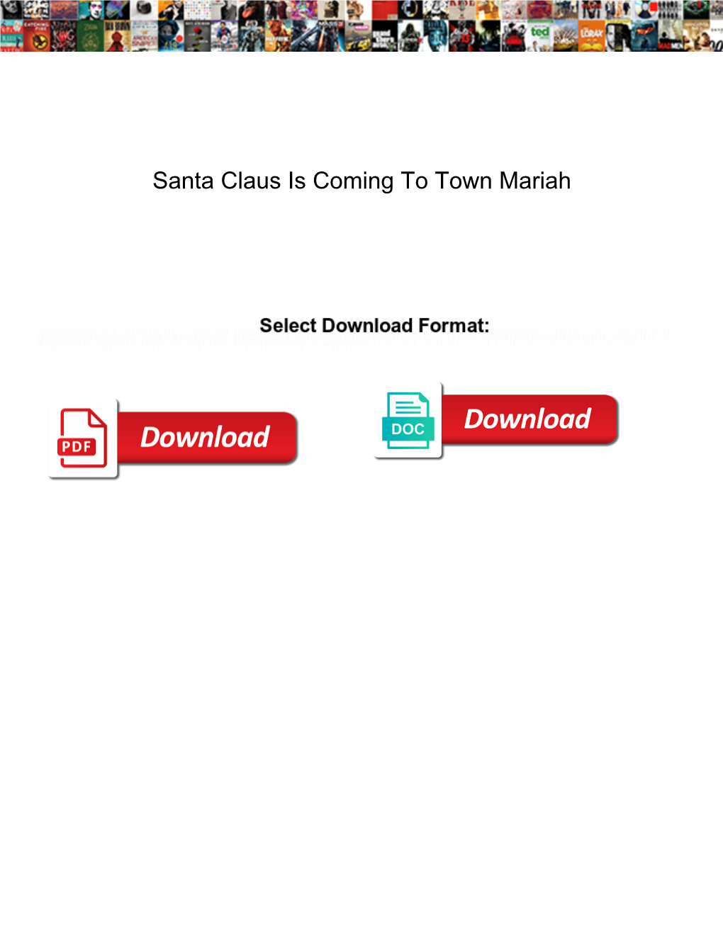 Santa Claus Is Coming to Town Mariah