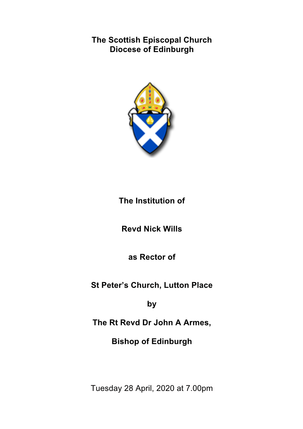 The Scottish Episcopal Church Diocese of Edinburgh The