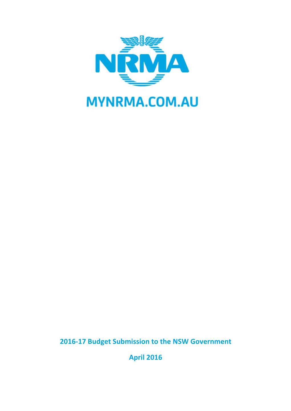 2016-17 Budget Submission to the NSW Government April 2016