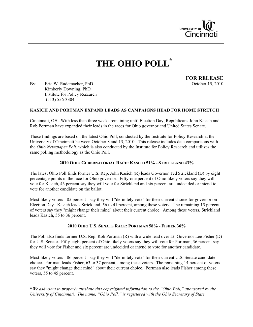 The Ohio Poll*