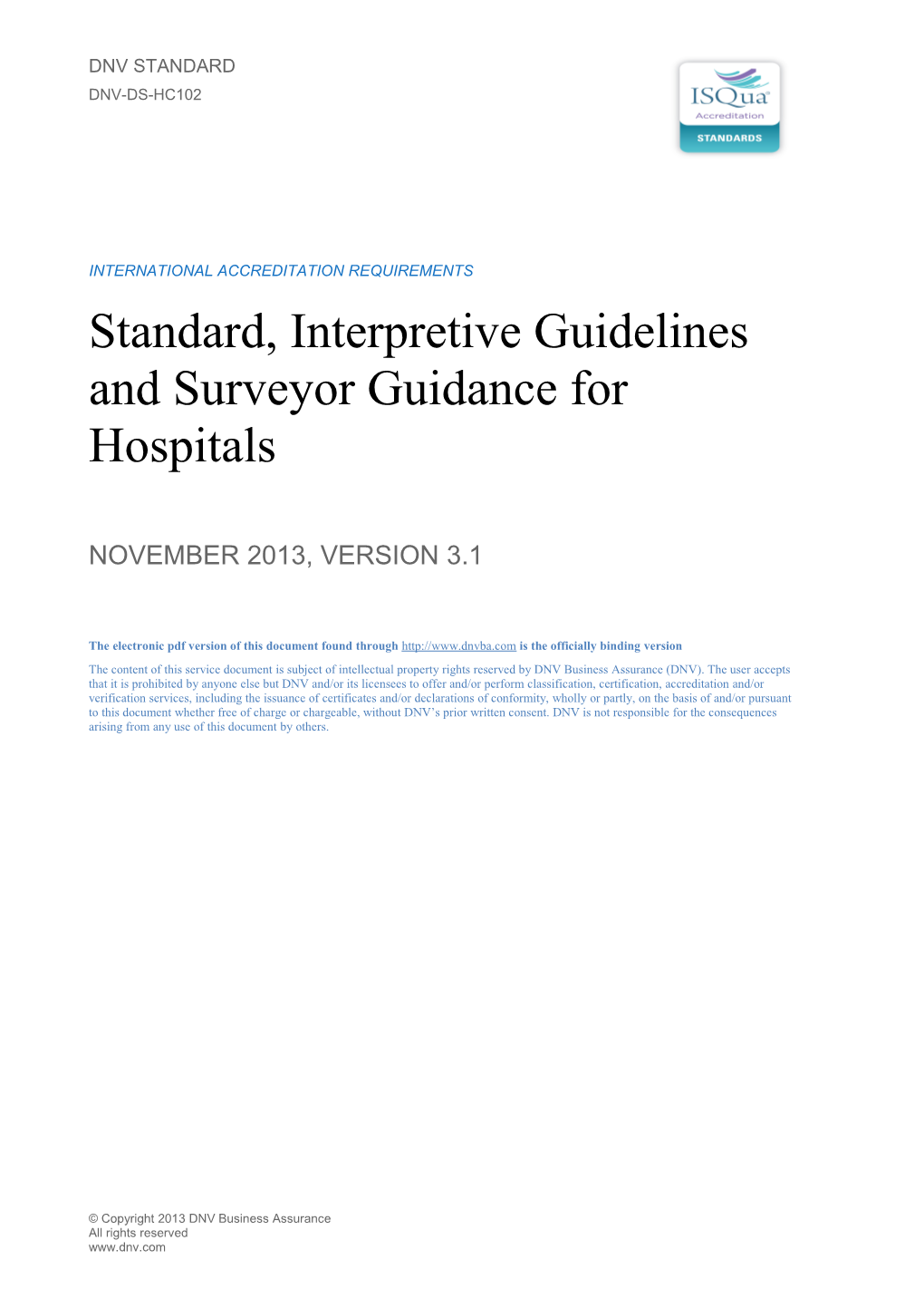 Interpretive Guidance for Hospitals