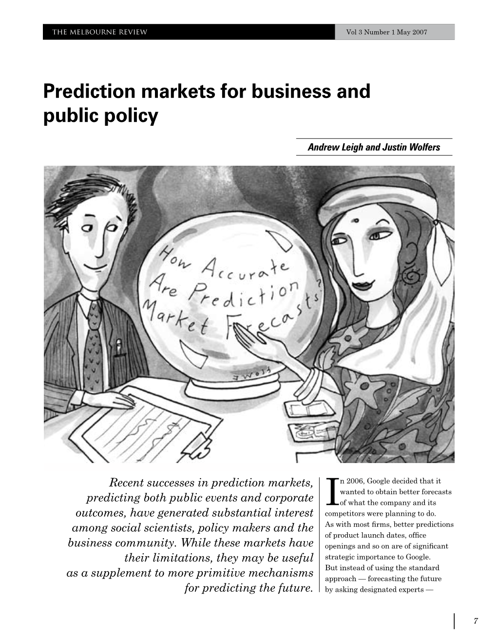 Prediction Markets for Business and Public Policy