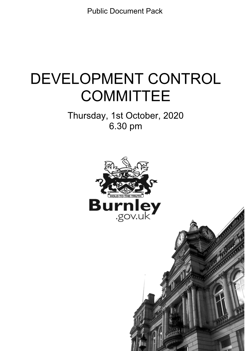 (Public Pack)Agenda Document for Development Control Committee, 01/10/2020 18:30