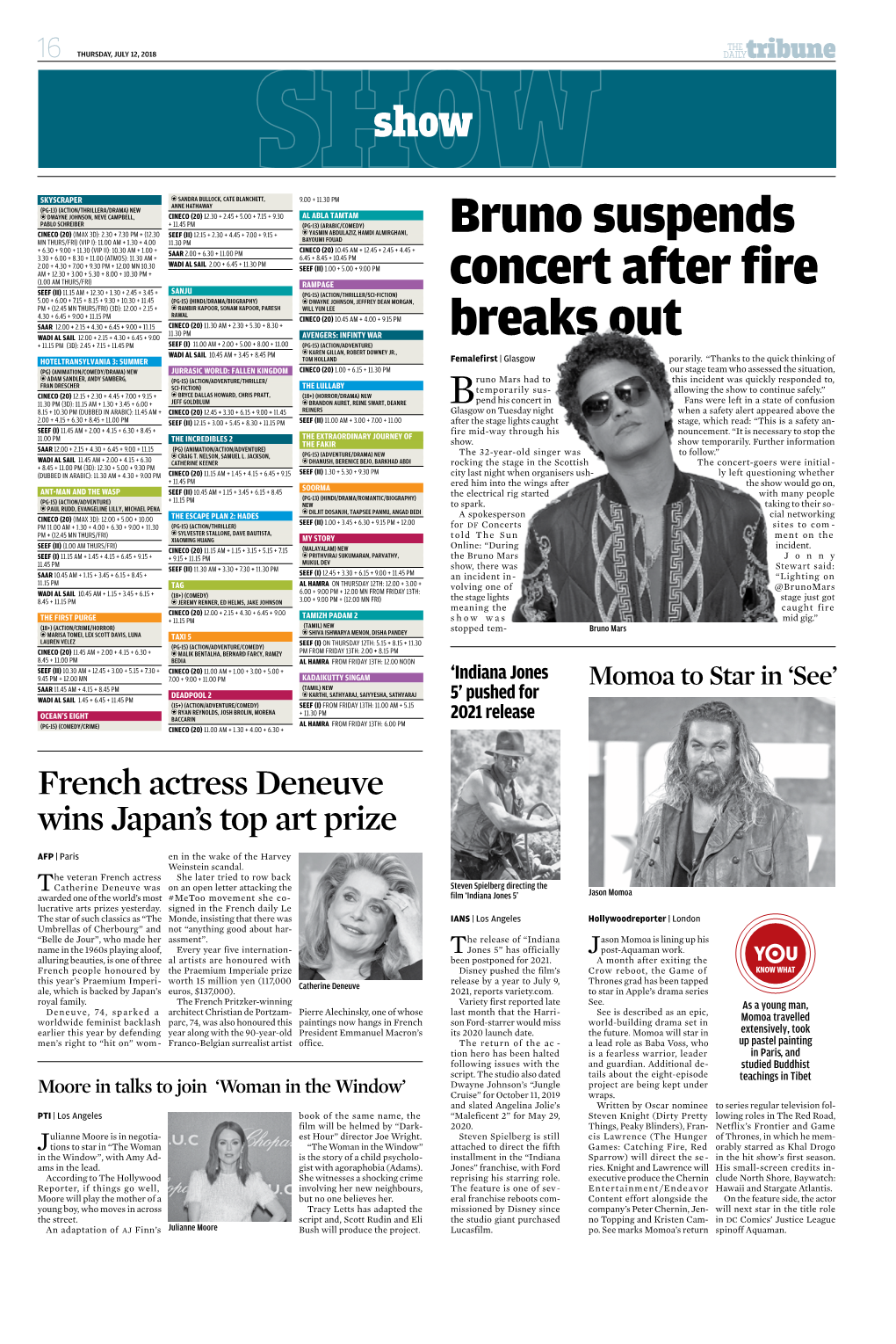 Bruno Suspends Concert After Fire Breaks