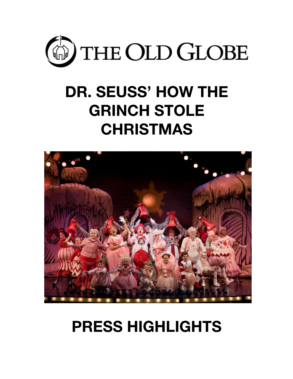 Dr. Seuss' How the Grinch Stole Christmas Press Highlights