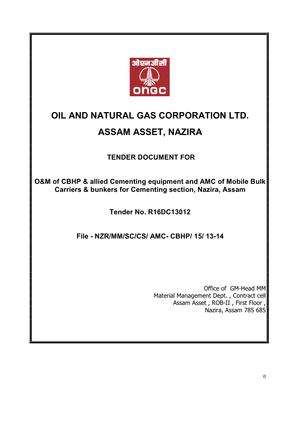 Oil and Natural Gas Corporation Ltd. Assam