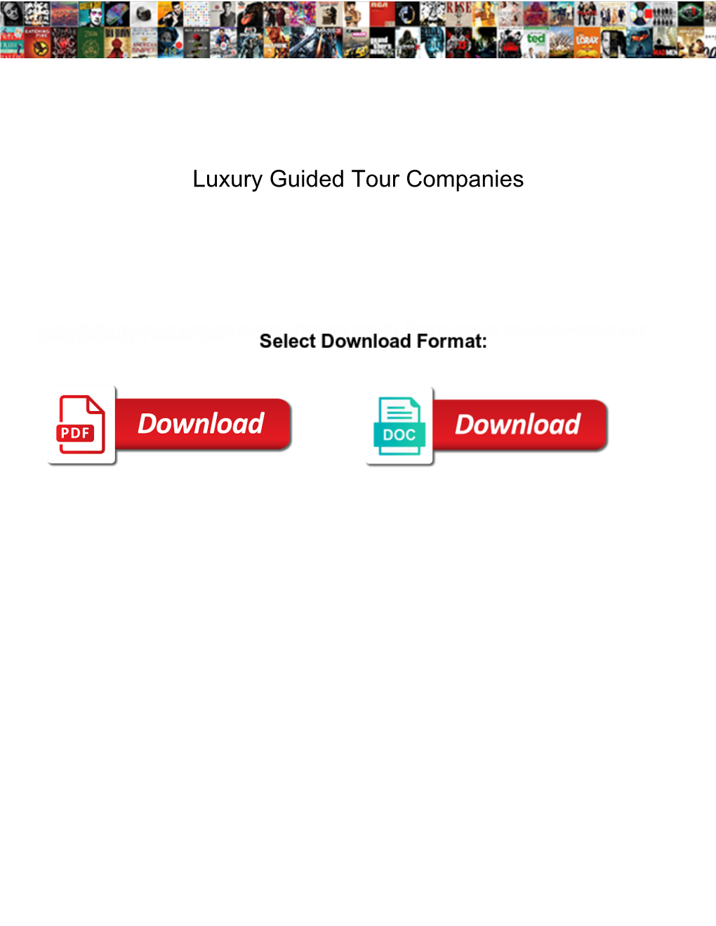 Luxury Guided Tour Companies