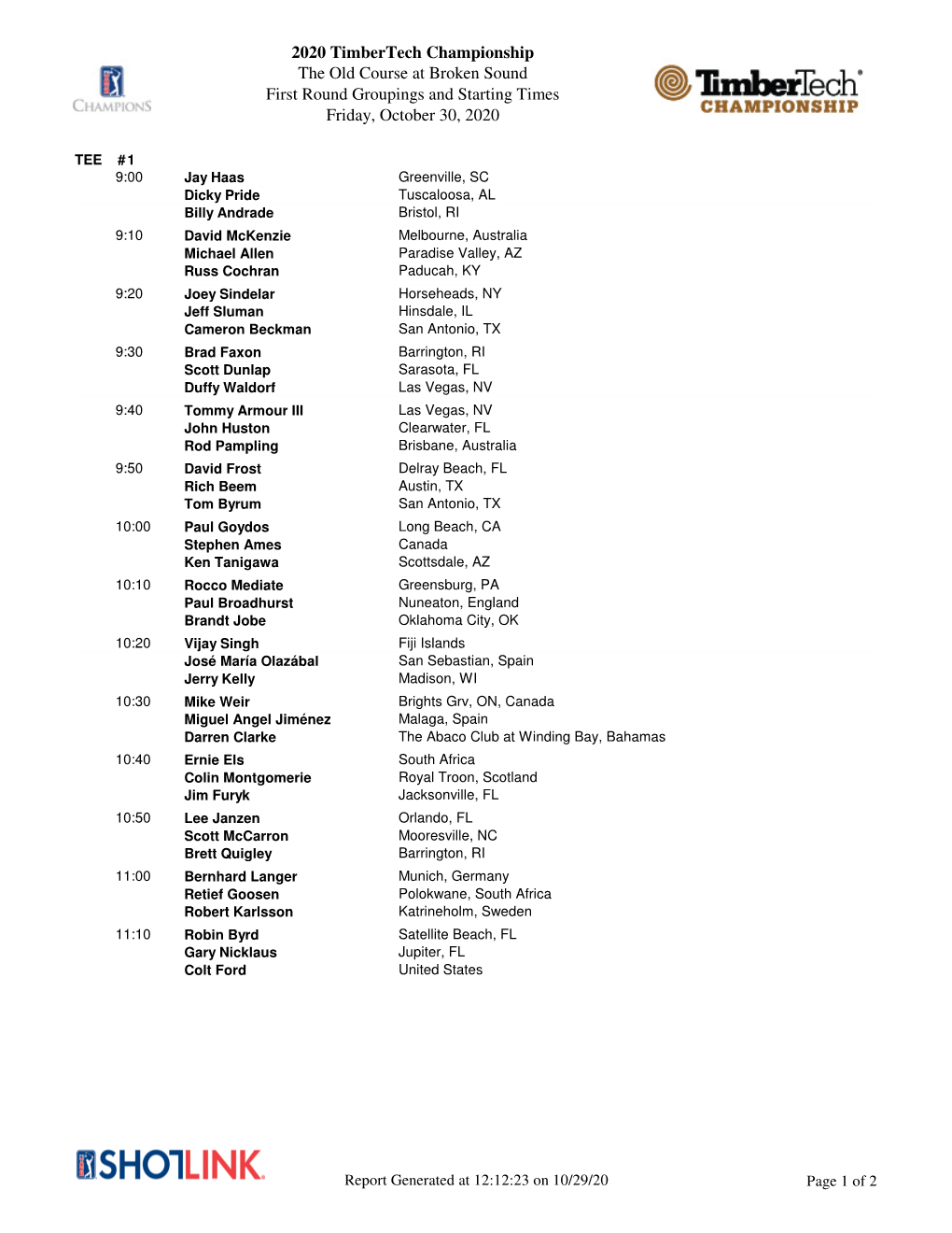 Friday Pairings