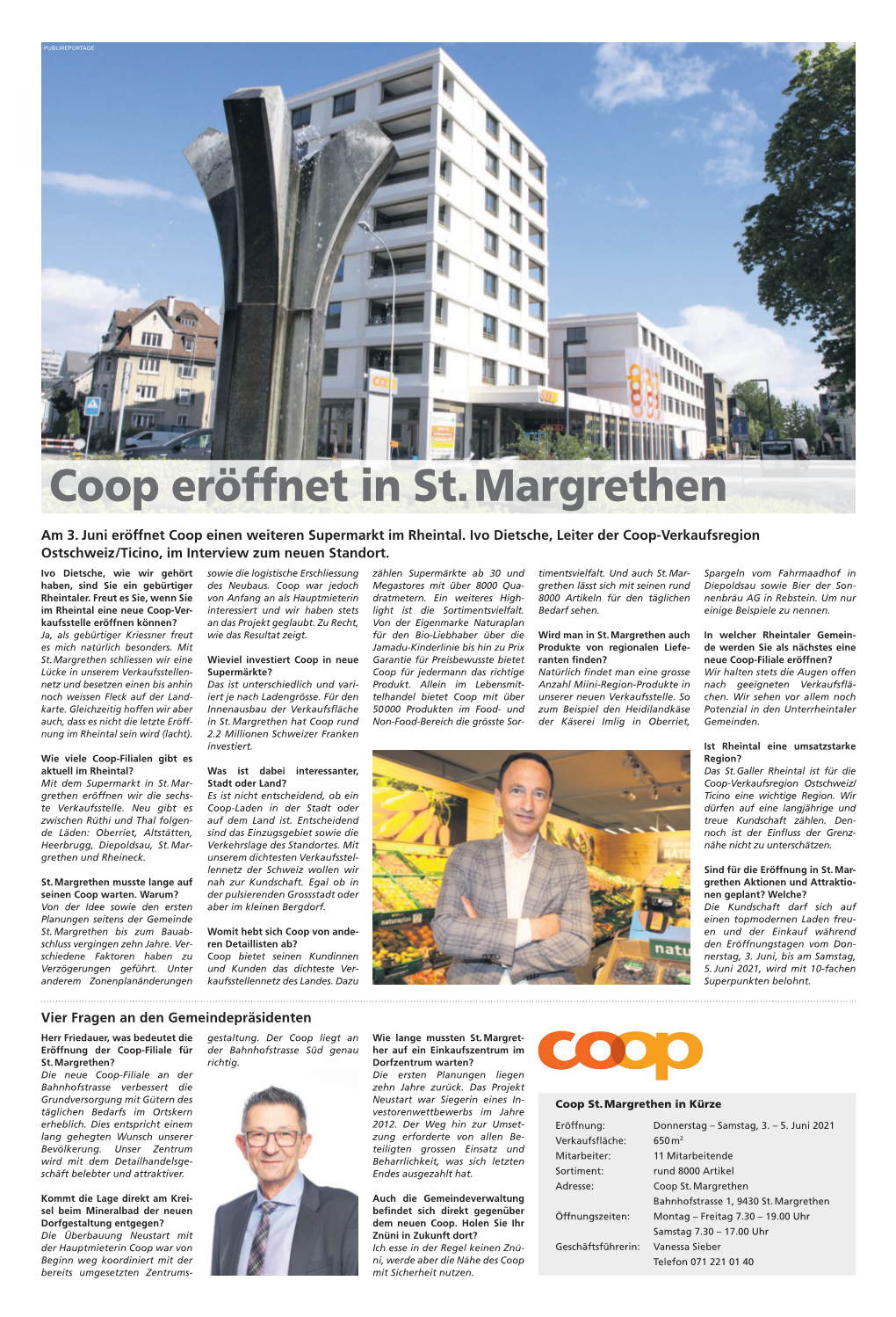 Coop Eröffnet in St. Margrethen