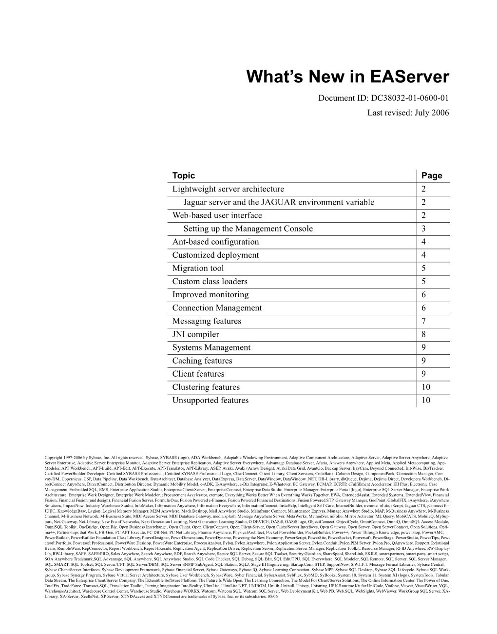 What's New in Easerver