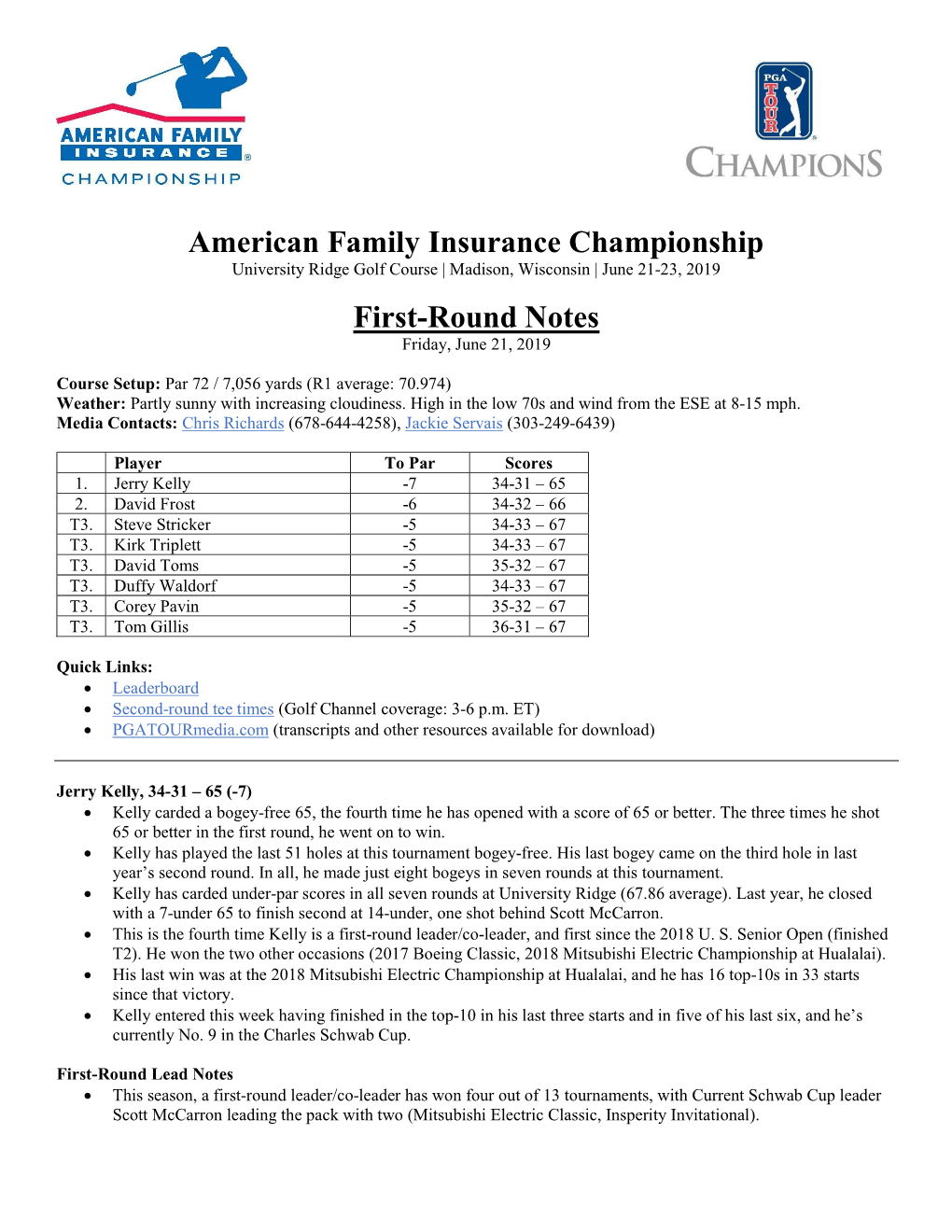 American Family Insurance Championship First