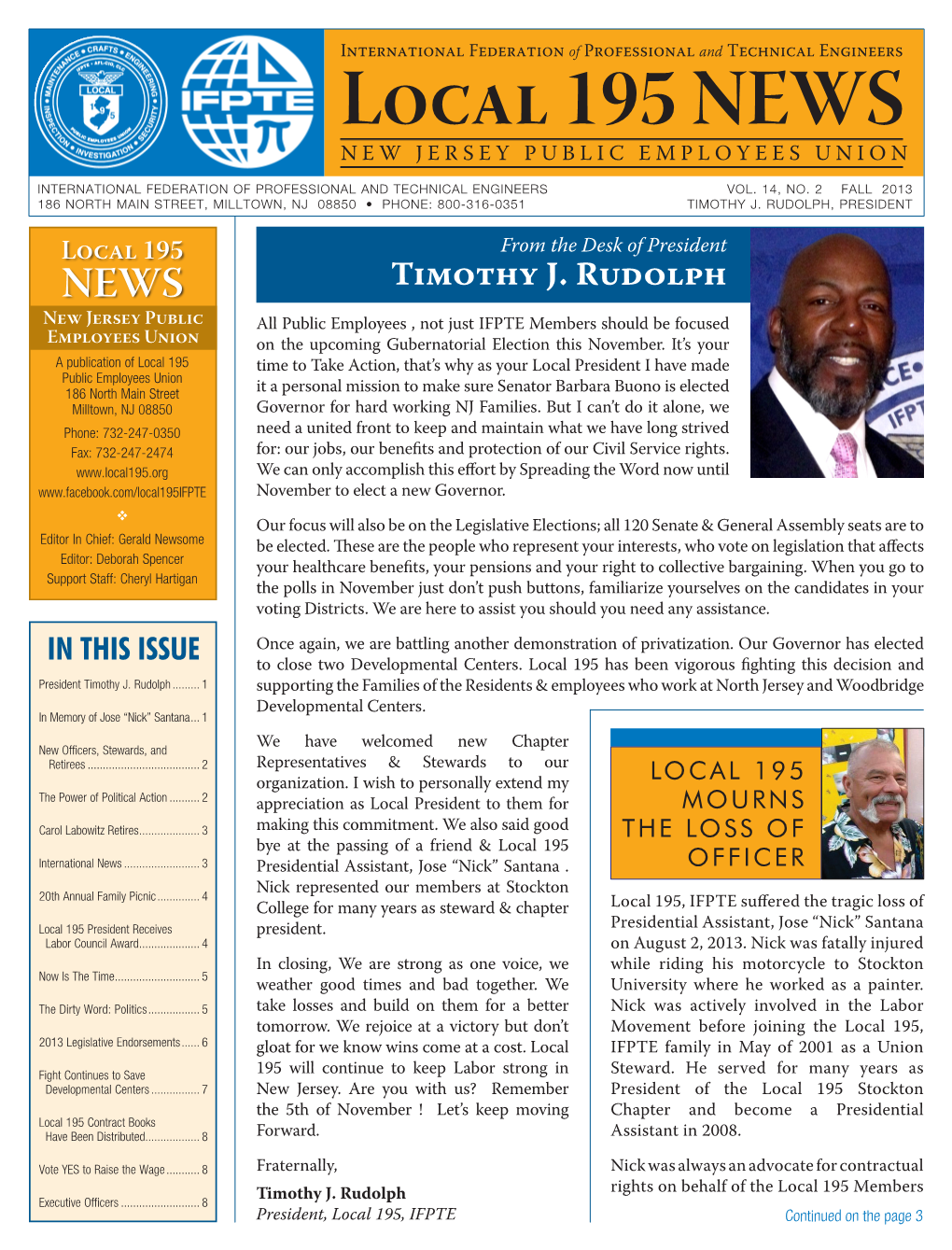 Fall 2013 Newsletter