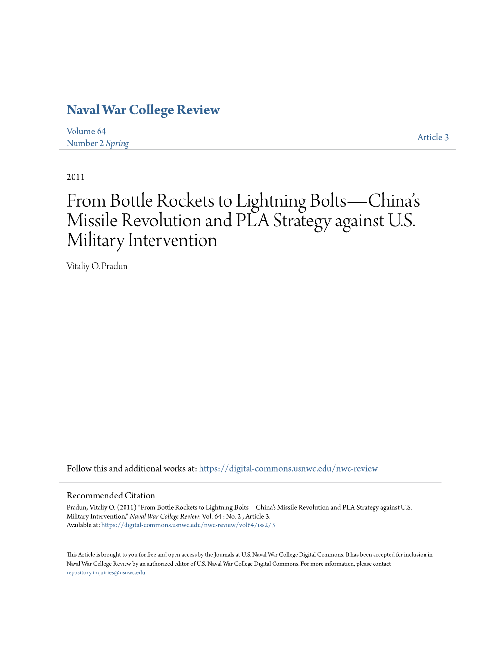 From Bottle Rockets to Lightning Bolts—China's Missile Revolution And