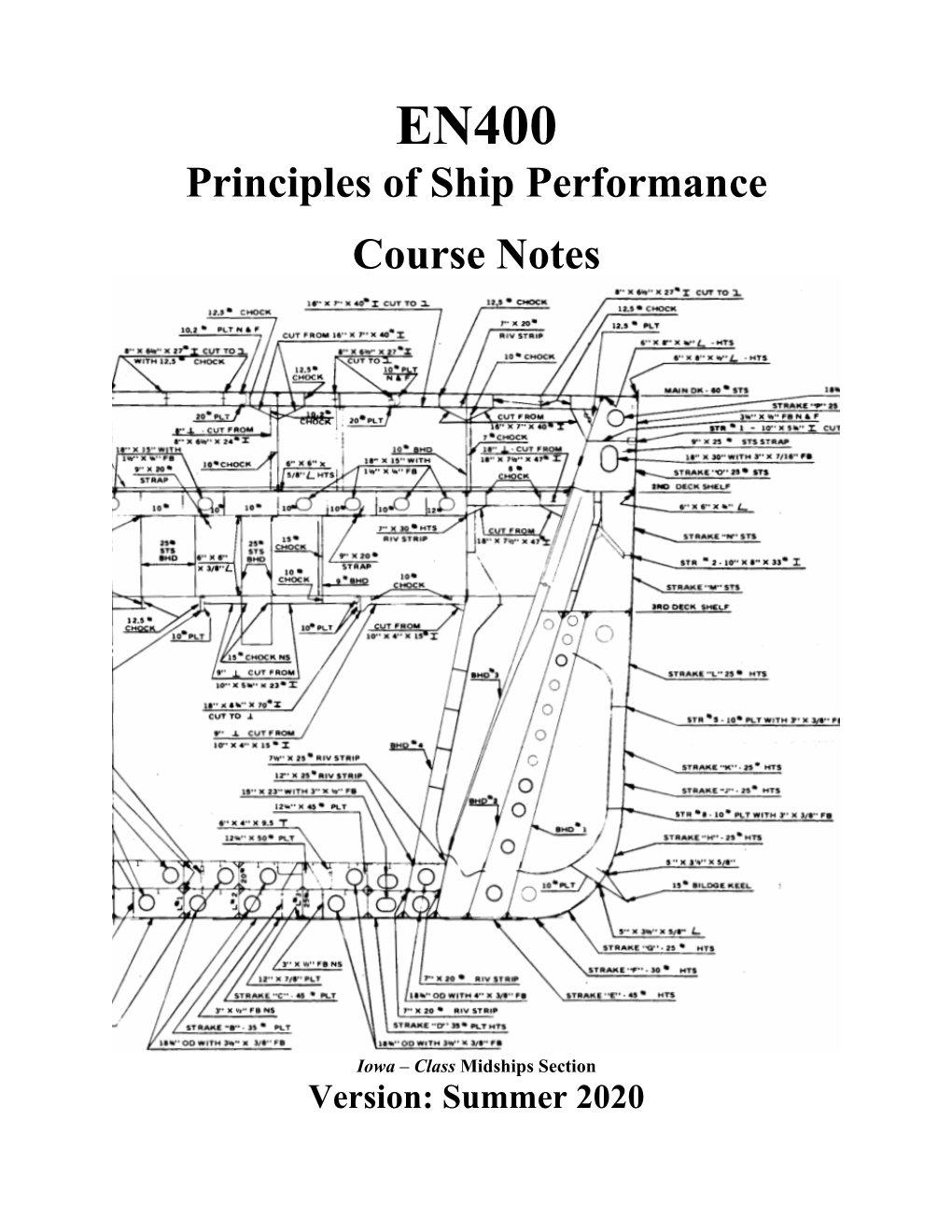 Principles of Ship Performance Course Notes