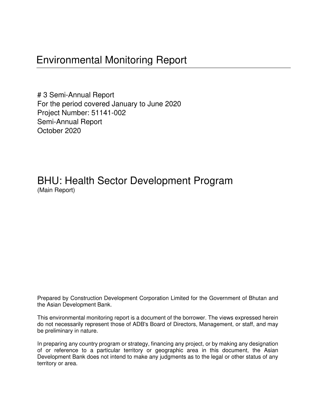 Environmental Monitoring Report