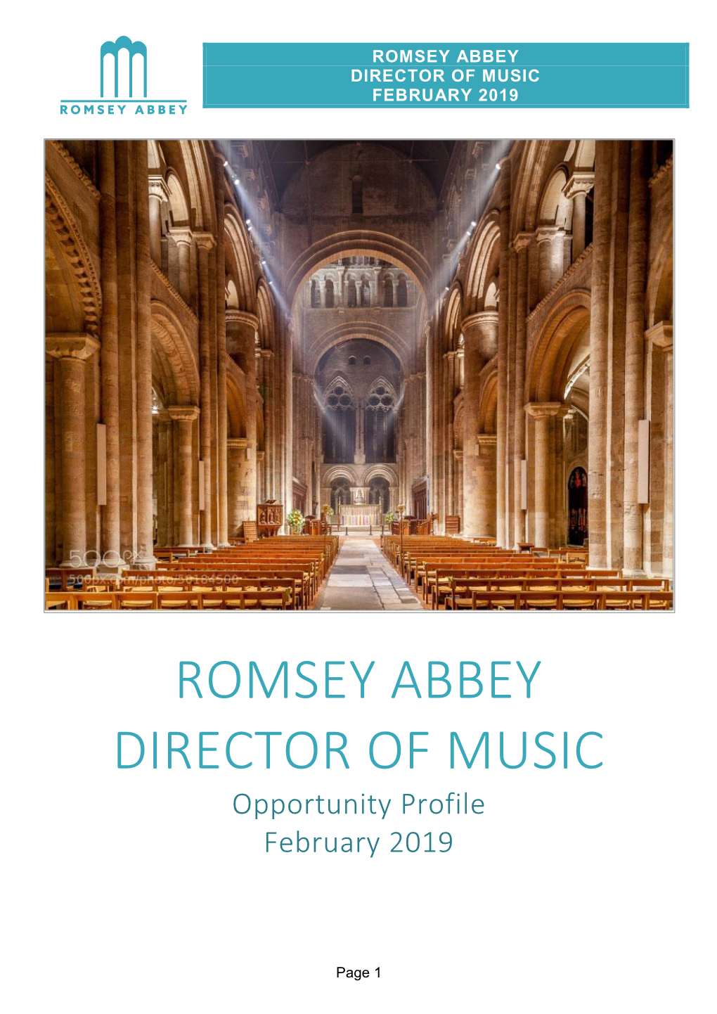 Romsey Abbey Director of Music February 2019