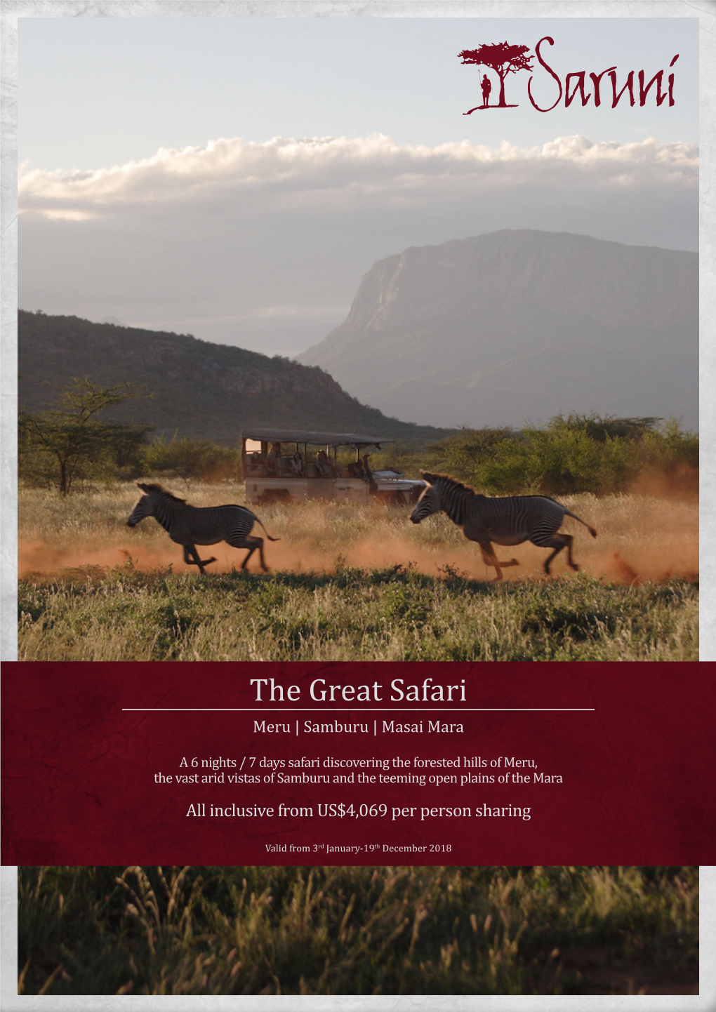 The Great Safari Meru | Samburu | Masai Mara