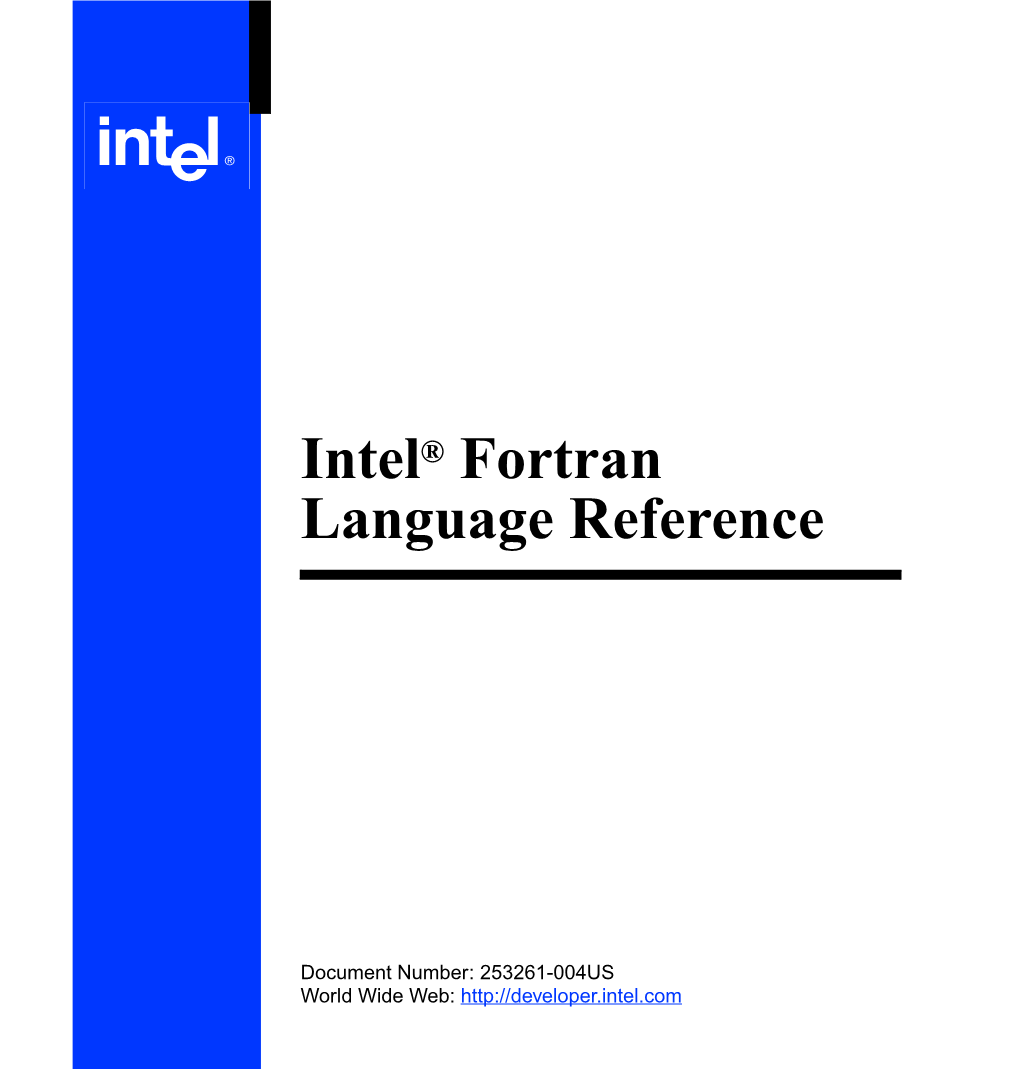 Intel Fortran Language Description