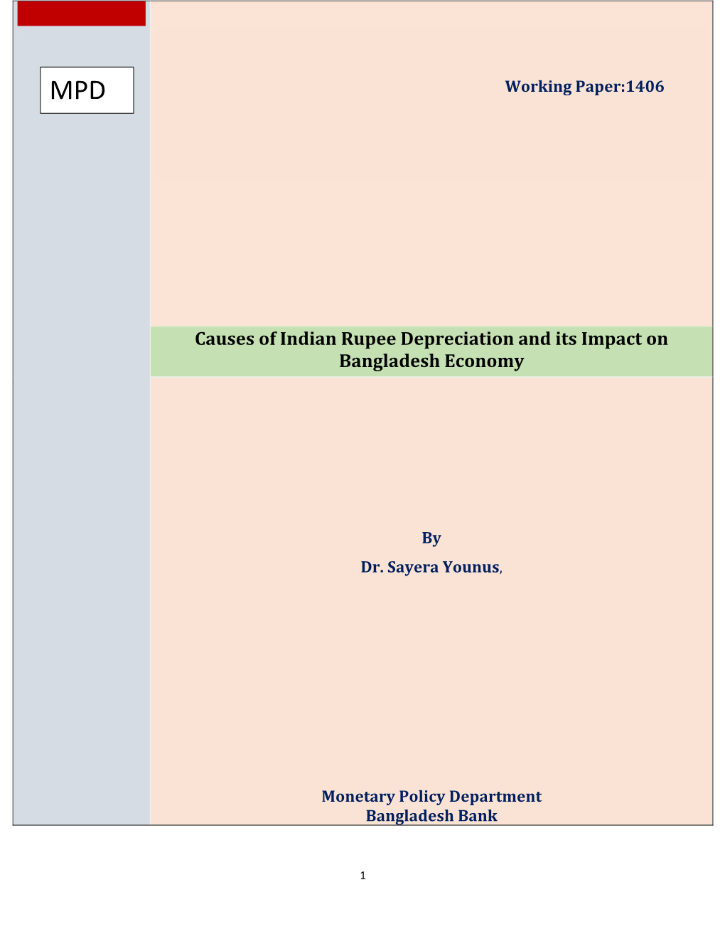 Causes of Indian Rupee Depreciation and Its Impact on Bangladesh Economy