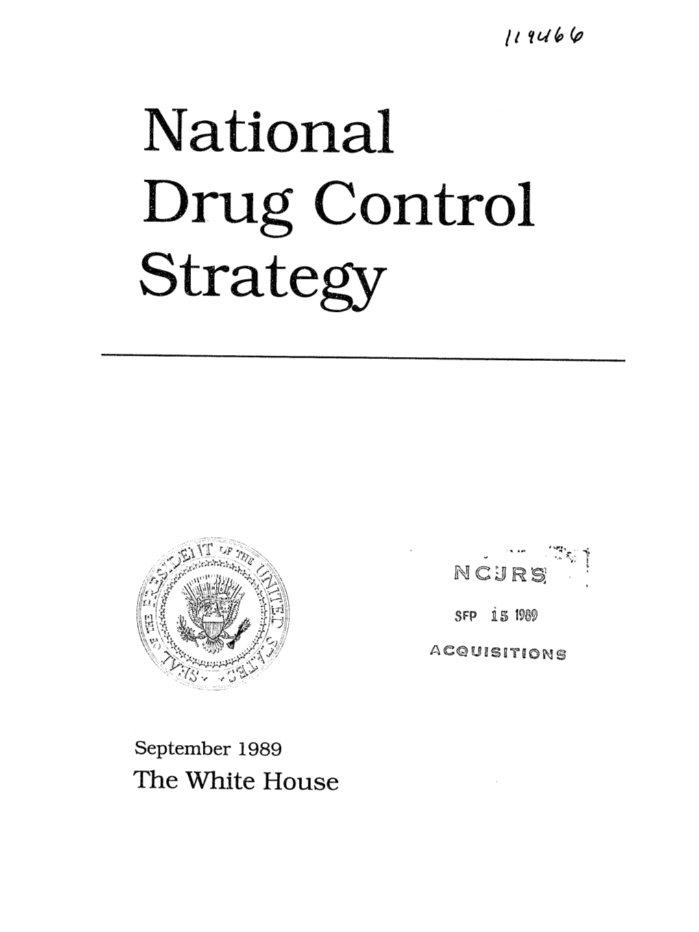 National Drug Control Strategy