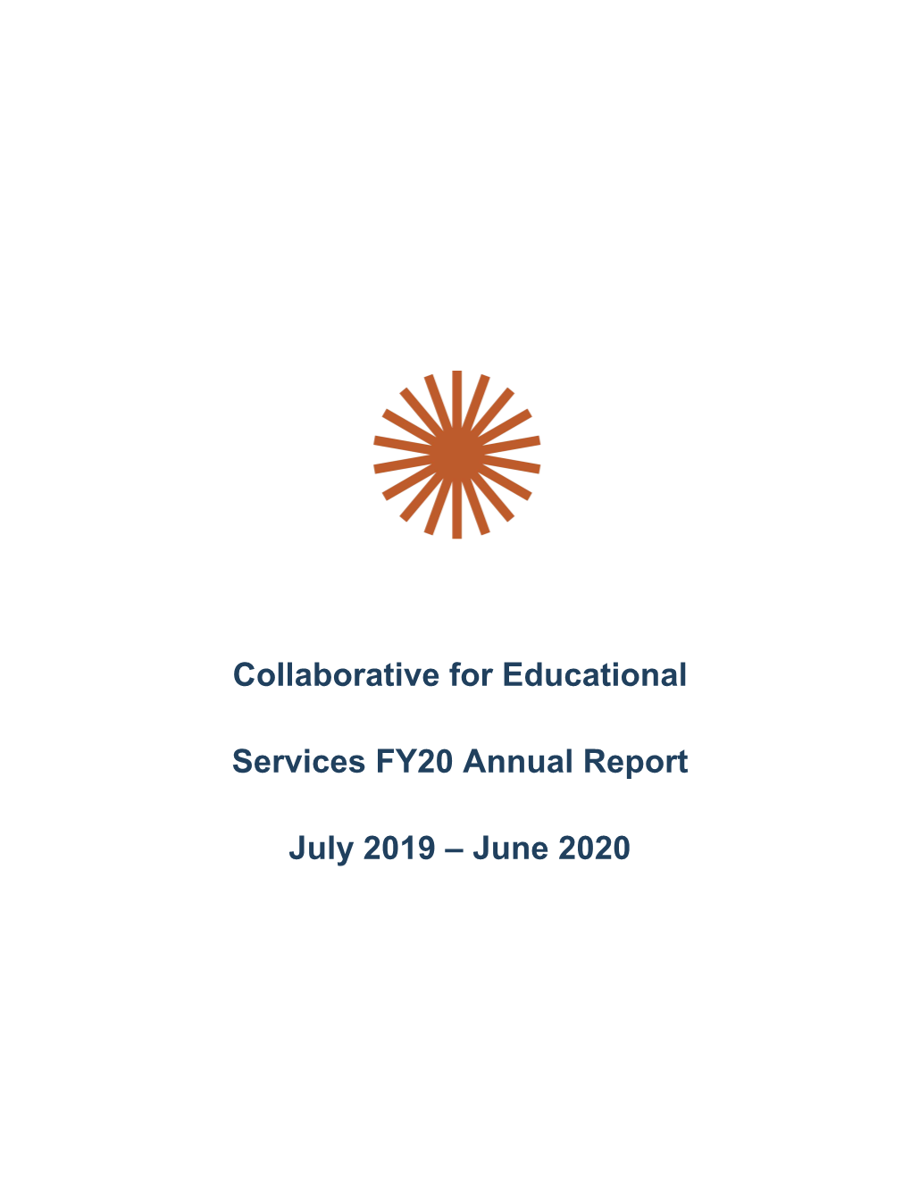 Collaborative for Educational Services FY20 Annual Report July 2019