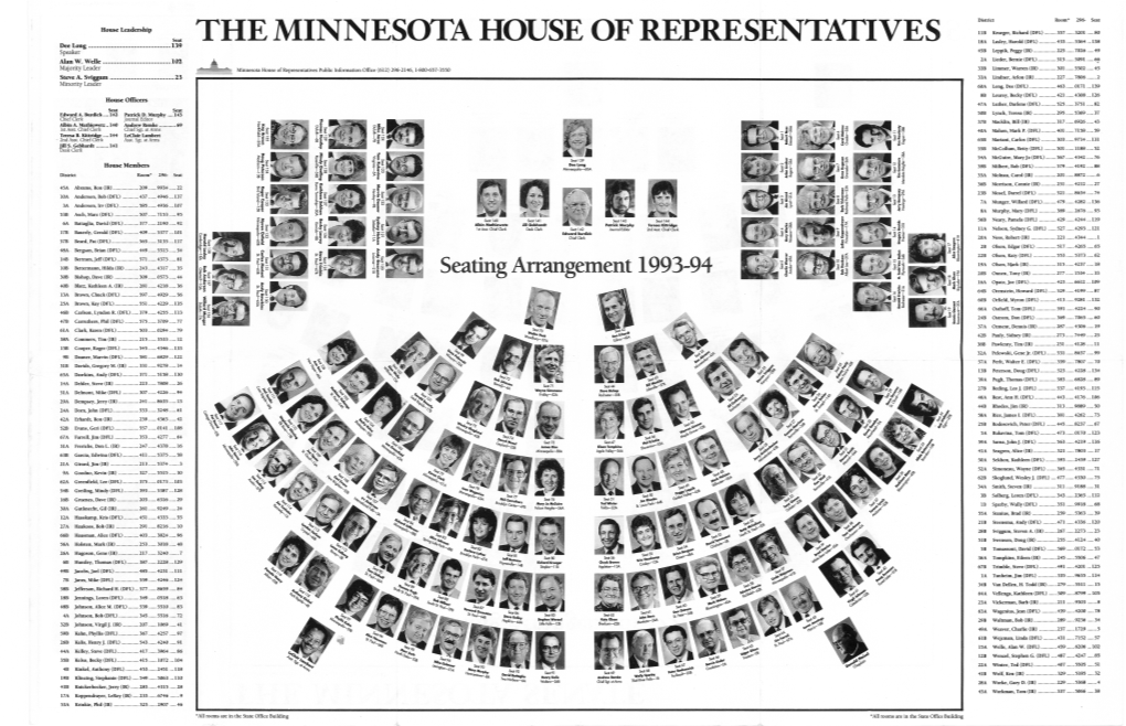 THE MINNESOTA HOUSE of REPRESENTATIVES Lba Lasley, Harold (DFL)