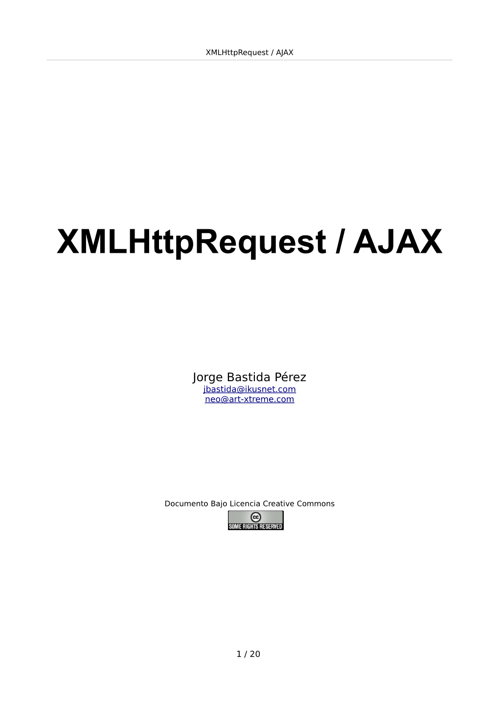 Xmlhttprequest / AJAX